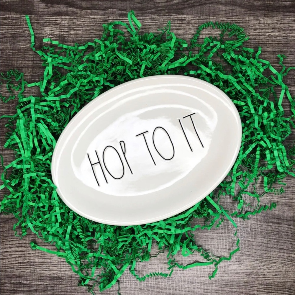 Rae Dunn Hop To It Easter Plate
